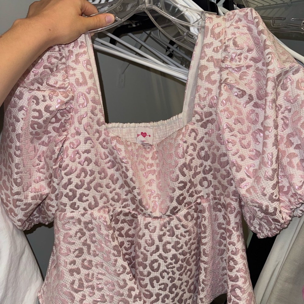 Buddy Love Pink Puff Sleeve Blouse